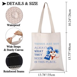 BDPWSS Labyrinth Merchandise The Worm Quote Gift Things Are Not Always What They Seem In This Place Tote Bag For Friend (Things they seem TG), Medium