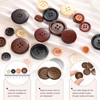 sourcing map 30pcs 40L Wooden Sewing Button 1"(25mm) 4 Holes