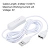 MECCANIXITY USB Extension Cable with ON/Off Switch 2 Meter USB