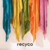 RECYCO - Manta de chenilla suave y acogedora con flecos