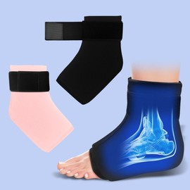 Therapy gel ankle protection socks, ankle protector, warm compress Cold compress black/L 2ea