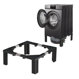 Zsytbyyds Heavy Duty Stainless Steel Laundry Pedestal - 12" Height Universal Washer & Dryer Stand for Front Load Machines, Ice Maker, Samsung/LG - Durable Appliance Base with Non-Slip Feet