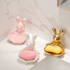 Adung Playground Luxury Rabbit Ceramic Bathroom Soap Dish Holder Soap