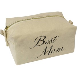 'Best Mom' Canvas Wash Bag/Makeup Case (CS00043570)
