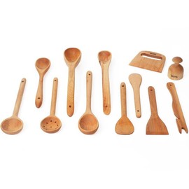Lehman's Handcrafted Wooden Cooking Utensils - Solid Satin Finish Maple Wood with .75 Inch Thick Handles, Bench Knife