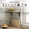 YUMORE Folding Shelf Brackets, 14 Inch Heavy Duty Collapsible Shelf
