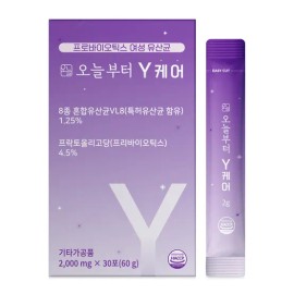 오늘부터 Y케어 (30포) 질 유래 특허 여성유산균 프로바이오틱스 질 유산균