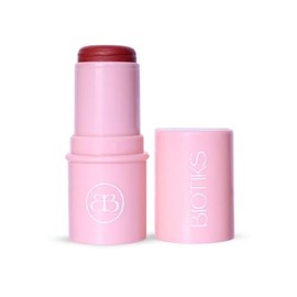 Blush en crema, multiusos en barra, rubor en crema, humectante, FPS 15, (con vitamina C y E, Semilla de uva) para piel grasa, sensible, seca, con antioxidantes, 3 en 1. (Tono cereza)