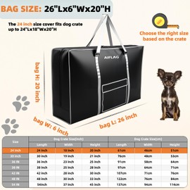 AIFLAG All-in-One Pet Travel Bag, Primary Use for Dog Crates, Also Stores Playpens, Dog Beds & Cat Trees, Heavy-Duty Zippered Carry All for Vacation & Camping