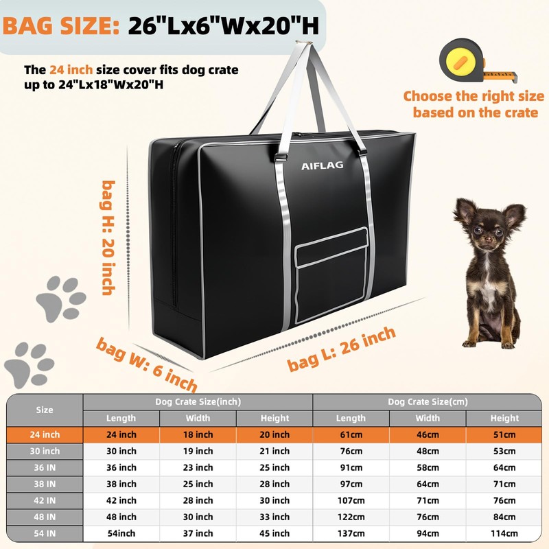 AIFLAG All-in-One Pet Travel Bag, Primary Use for Dog Crates,