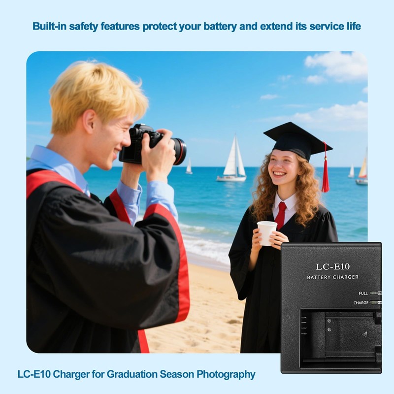 Camulti LC-E10 E10C E10E Battery Charger Fast Charging for Canon