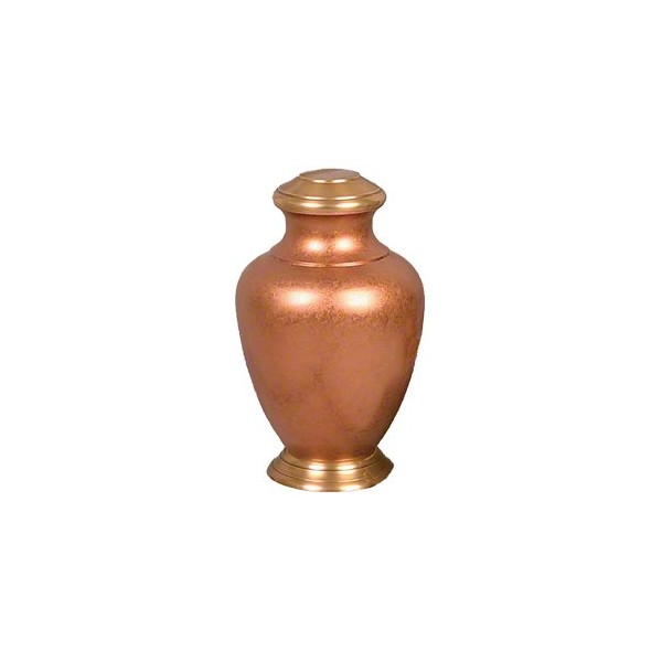 Best Friend Services Kennedy Paws Series Quality Pet Cremation Urn for Dogs and Cat Ashes, Medium Size, Copper with Brass Trim