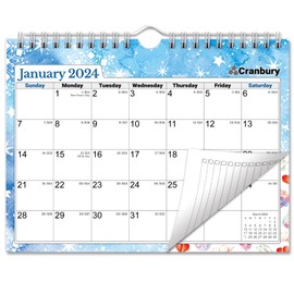CRANBURY Mini Wall Calendar 2024 - (8x6, Seasons) Small 2024 Wall Calendar, Colorful Seasonal Designs, Calendar for Locker, Fridge or Bulletin Board, Includes Stickers
