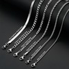 Fehki 3 x men's stainless steel chain set, 316L necklace