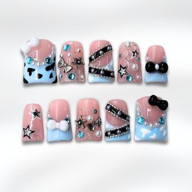 NailPhoria｜SURPRISE DEAL Collections (70 Styles) acrylic press nails:_Cosmic Cutie_L