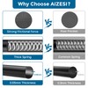 AIZESI Black Adjustable Tension Curtain Rod, 31-63 Inch Spring No