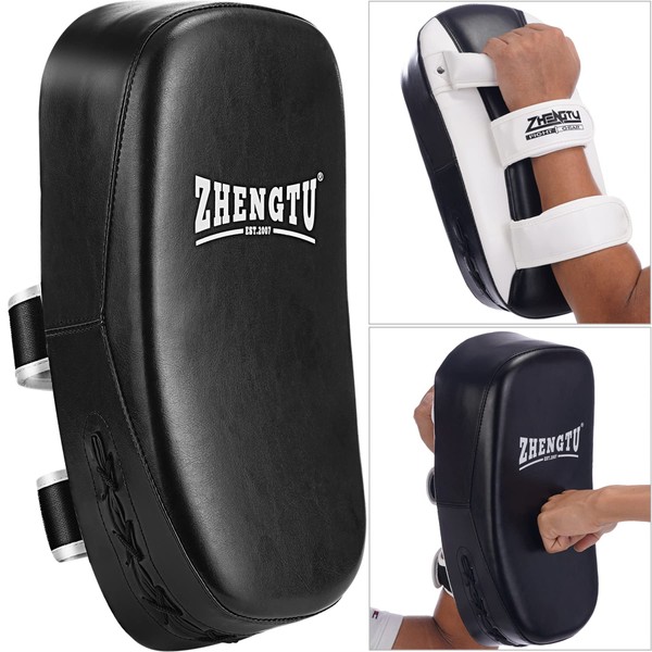 ZHENGTU Kick Mitts Punching Mitts Boxing Punching Gloves Lightweight Martial Arts Karate Training Practice Mitts Boxers Size... (Black and White)