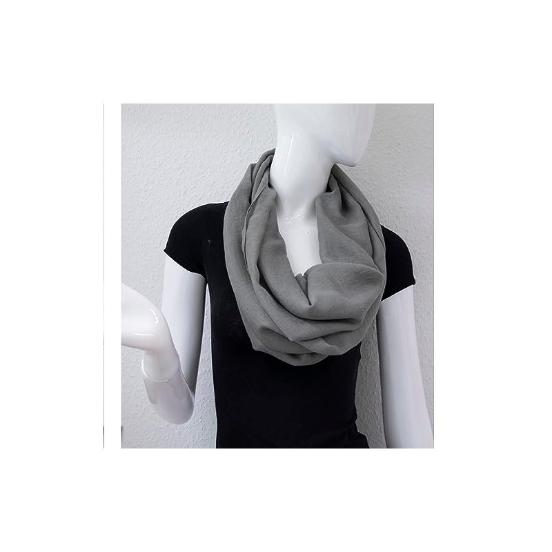 Gloop 01122-01123-P Women's Elegant Plain Loop Scarf, Tube Scarf, Plain
