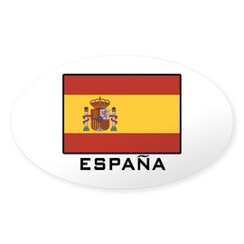 CafePress Flag of Spain Oval Sticker Oval Car Bumper Sticker