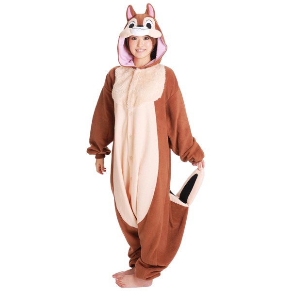 Chip ‘n’ Dale - Chip Mascot Costume RBJ035, Cosplay, Unisex, One Size Fits Heights 65 – 69 inches (165 - 175 cm), Fleece
