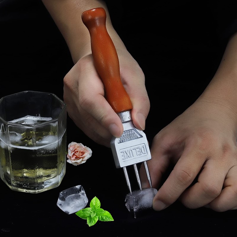 Ice Pick Stainless Steel with Safety Wooden Handle for Kitchen