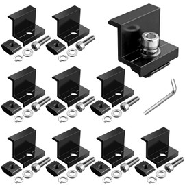 GETLITOOL Solar Panel Bracket 30 mm End Clamp Kit, 10 x Solar Panel Z Bracket Edge Clamp for Photovoltaic Mounting Rail Mounting Photovoltaic Solar Panels for Framed Solar Panel (30 mm)