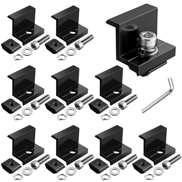 GETLITOOL Solar Panel Bracket 30 mm End Clamp Kit, 10