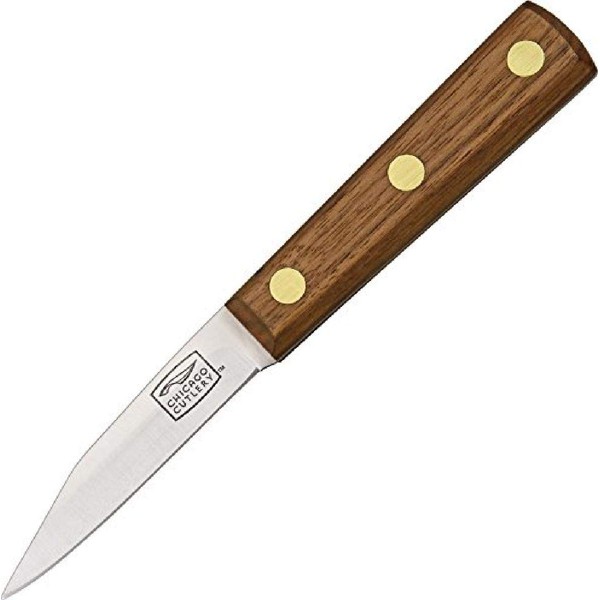 Chicago Cutlery 3-Inch Pairing Knife with Stainless Steel Blade, Resists Rust, Stains, and Pitting, Walnut Tradition Kitchen Knife