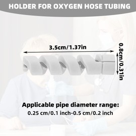 10 Pack Oxygen Tube Support Crimp Straightener for Portable Oxygen Concentrator, Oxygen Tubing Support for Oxygen Tank Oxygen Hose Nasal Cannula Oxygen Accessories (Gray)