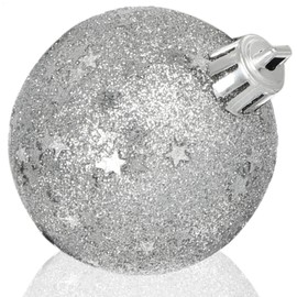 Com-four® Christmas Baubles, Shatterproof Plastic Christmas Tree Decoration for the Christmas Tree