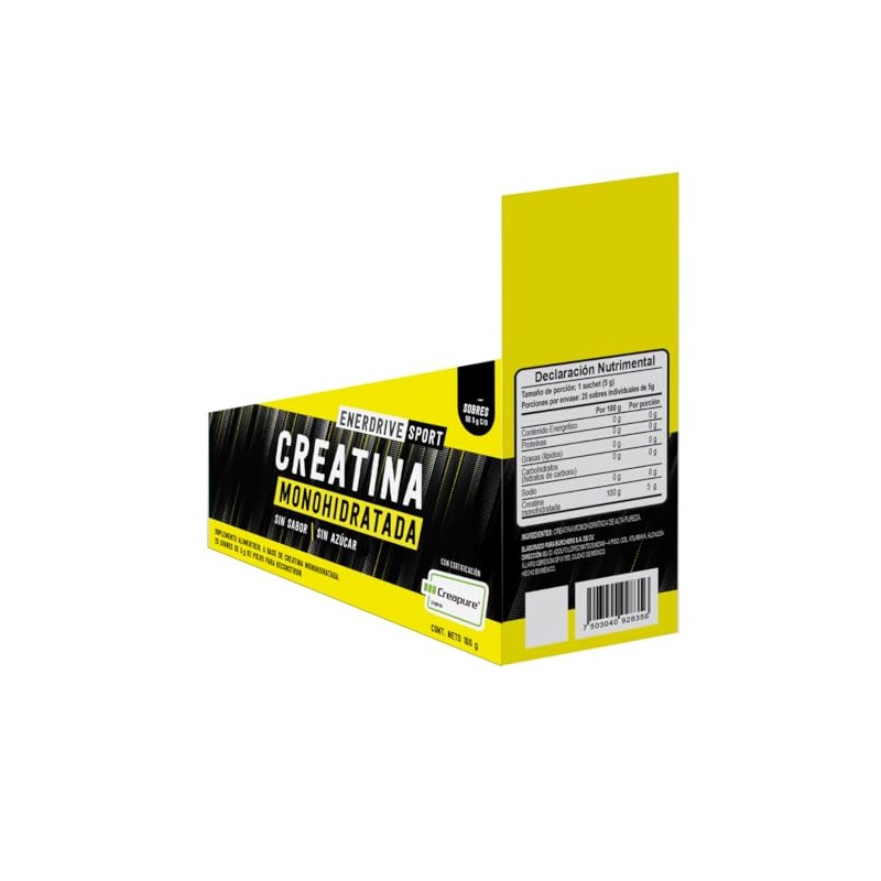 Creatina Monohidratada Creapure, Multipack 20 Sobres de 5g C/U