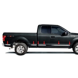 Tyger Auto Made in USA! Compatible with 2015-2020 Ford F-150 SuperCab Chrome Stainless Steel Rocker Panel Trim Below Body Line 1.5" Wide 12PCS