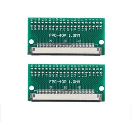MTCELL 2 Pcs FFC FPC PCB Converter Board 40 Pin 1mm 0.5mm Pitch to Dip 2.54mm for FCC Cable Couple Extend Adapter