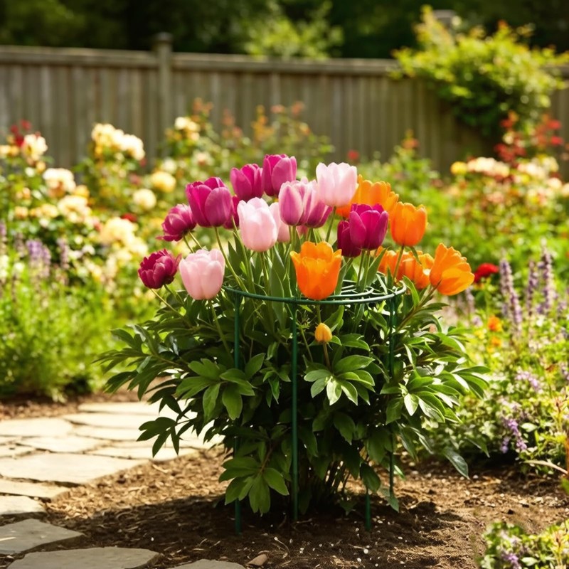 DAYUMKOU 4 Pack Peonies Cages and Supports, 14" Wide x