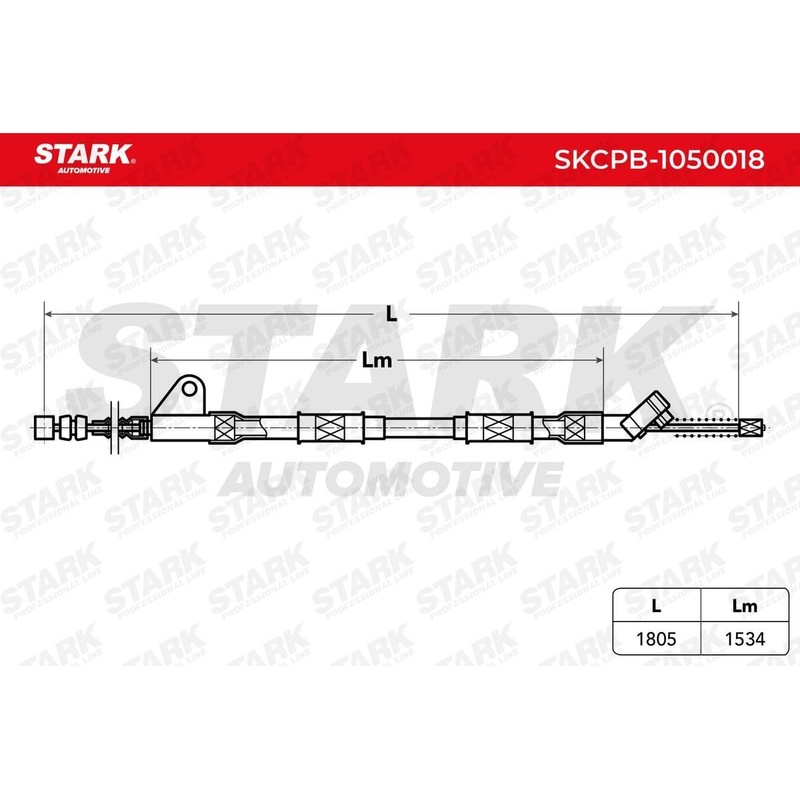 STARK SKCPB-1050018 Cable Pulley, Parking Brake, Handbrake Cable, Left Brake