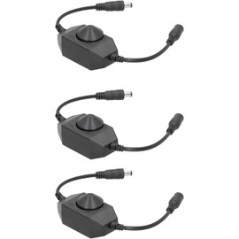 Adaptador de Interruptor de Atenuación de Tira LED, Controlador Ajustable de Brillo, Perilla Manual, CC de 12V-24V, 3 uds.