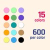 9000 Pack - 10mm Coloured Dot Stickers, Sticky Dots Labels