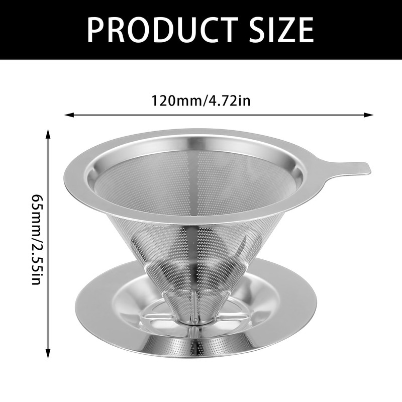Coffee Filter, Reusable Coffee Filter, Stainless Steel Coffee Filter, Permanent