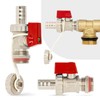 Drain Valve with Cap 1/2 Red Handle Ball Shut-Off Valve