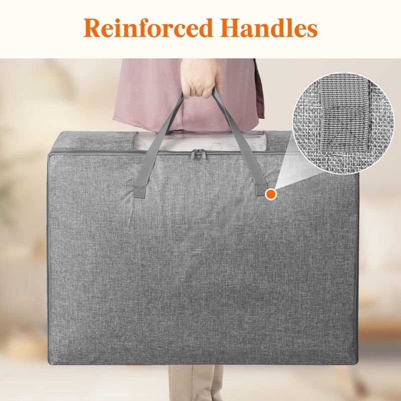 Lifewit 105L Comforter Storage Bag, 2 Pack Folable Storage Bins