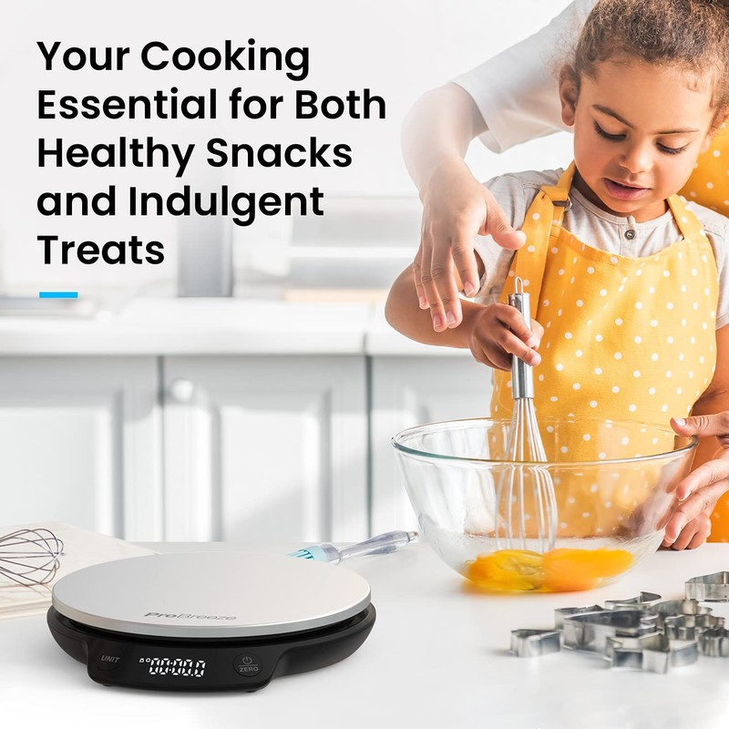 Pro Breeze Kitchen Scales Digital - Stainless Steel Digital Scales