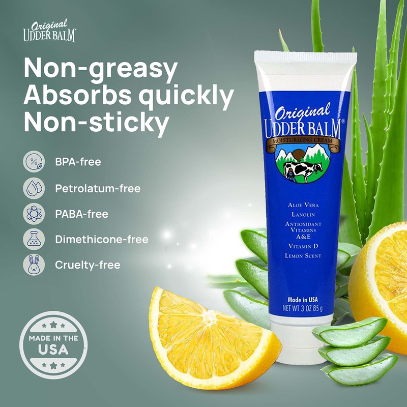 Original Udder Balm Tube - Made in USA - Lemon