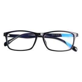 Bruarda Blue Light Blocking Glasses, Computer Glasses, PC Glasses, Blue Light, UV Protection, Lightweight, No Prescription, Unisex, Date Glasses, Black