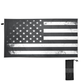 USA Flag in Grunge Style Beach Towel 30"x60" Oversized Lightweight Travel Bath Towel Extra Large Quick Dry Towel for Swimmers Pool Camping Women Men