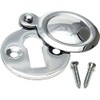 Chrome Covered Key Escutcheon - Round Front Main Door Keyhole