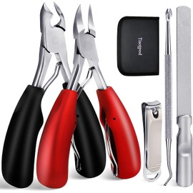  Tisojpod Nail Clipper, For Winding Claws, Thick Nails, For Intruded Nails, For Hard Nails, Nipper, Sharp, Premium Nail File, Cuticle Ripper and Nail Scalking Remover, Set for