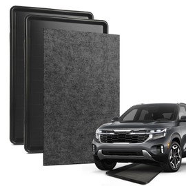 OPSOOPI 2-Pack Oil Drip Pan for Under Car – 35.4"x23.6"x0.8" Flexible Oil Trays with Felt Mat, Reusable Car Oil Drain Pan, Heat Resistant Garage Catcher for Auto & Home Floor Protection