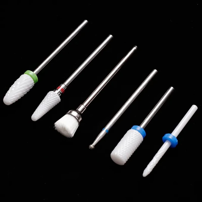 6 pcs juego de brocas ceramica para manicura y pedicura