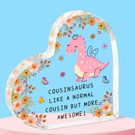 QMVMV Funny Cousinsaurus Gifts Cousin Acrylic Plaque from Cousin Christmas Birthday Gifts for Cousin