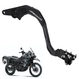 JFG RACING Motorcycle Folding Rear Brake Pedal Foot Lever CNC For KLR 650 KLR650 2020-2023 ADV Black